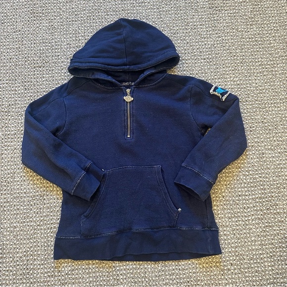 Boys Appaman Distressed Quarter Zip Sweatshirt - Picture 2 of 7